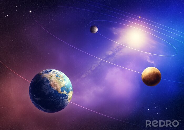 Papier peint  Planète Terre et système solaire