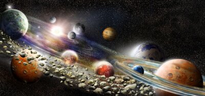 Planètes et astéroïdes du système solaire