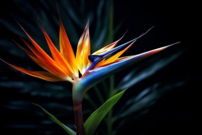 Papier peint  Plant botanical colorful strelitzia multi colored tropic nature macro exotic flower
