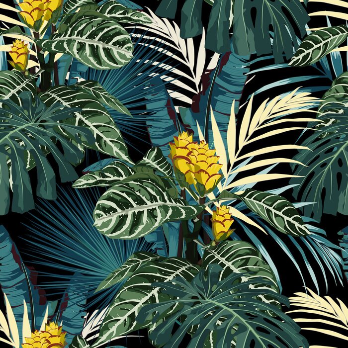 Papier peint  Plantes de jungle graphiques