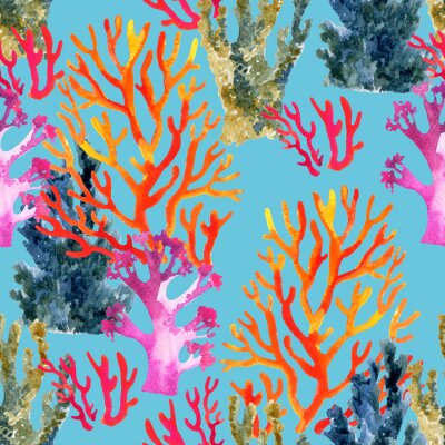 Papier peint  Plantes de récifs coralliens abstraits