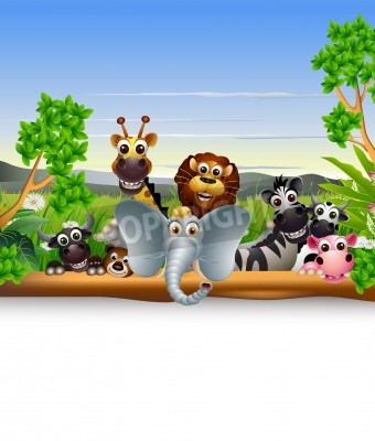 Papier peint  Plantes et animaux tropicaux