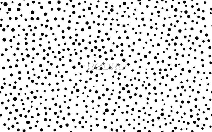 Papier peint  Points noirs sur fond blanc
