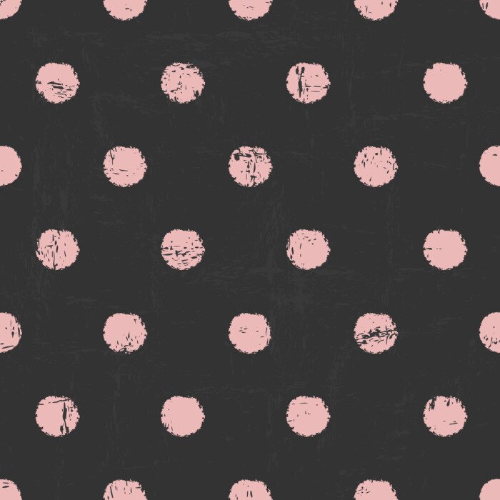 Papier peint  Points roses sur fond gris