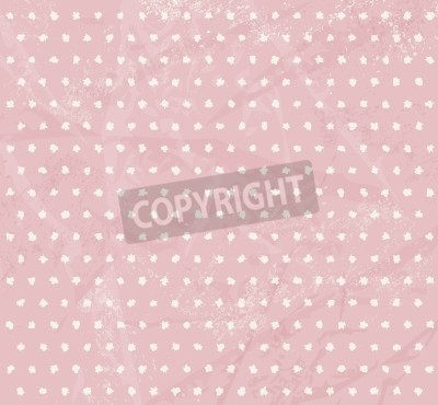 Papier peint  Points sur fond rose