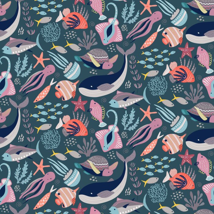 Papier peint  Poissons et autres animaux marins