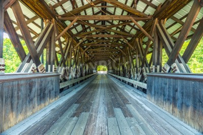 Papier peint  Pont 3d traverses en bois