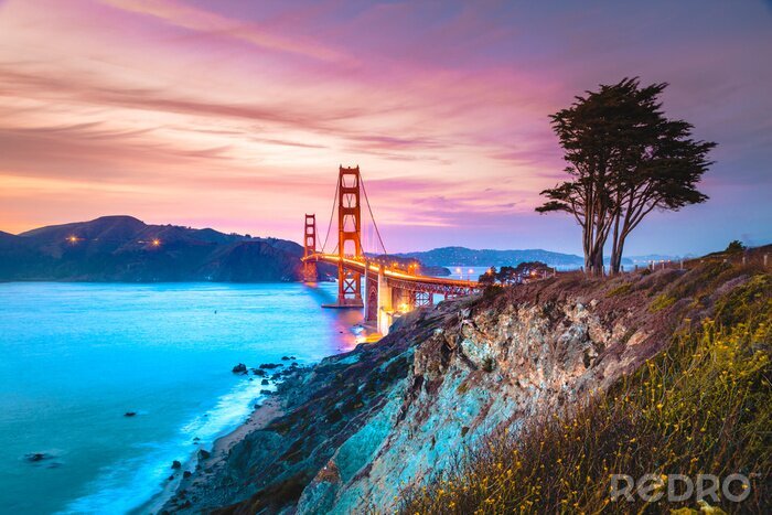 Papier peint  Pont à San Francisco vue époustouflante