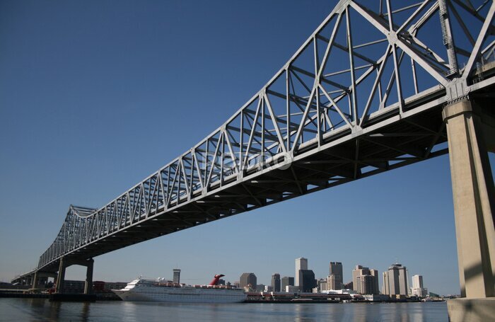 Papier peint  pont avec la Nouvelle-Orléans horizon