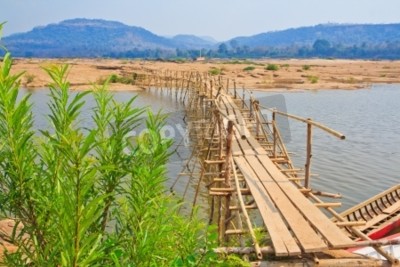 Papier peint  Pont de bambou Thaïlande