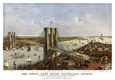 Papier peint  Pont de Brooklyn autrefois
