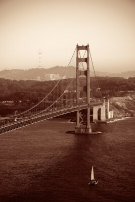 Pont de San Francisco dans un style vintage
