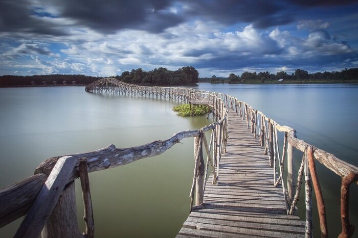 Papier peint  Pont étroit en Thaïlande