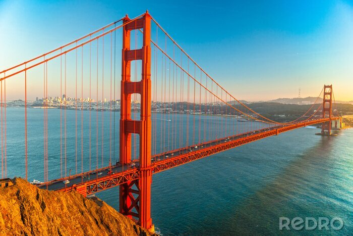 Papier peint  Pont Golden Gate soleil californien