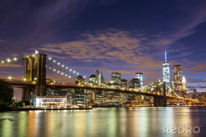 Papier peint  Pont new-yorkais illuminé