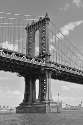Papier peint  Pont noir et blanc à New York