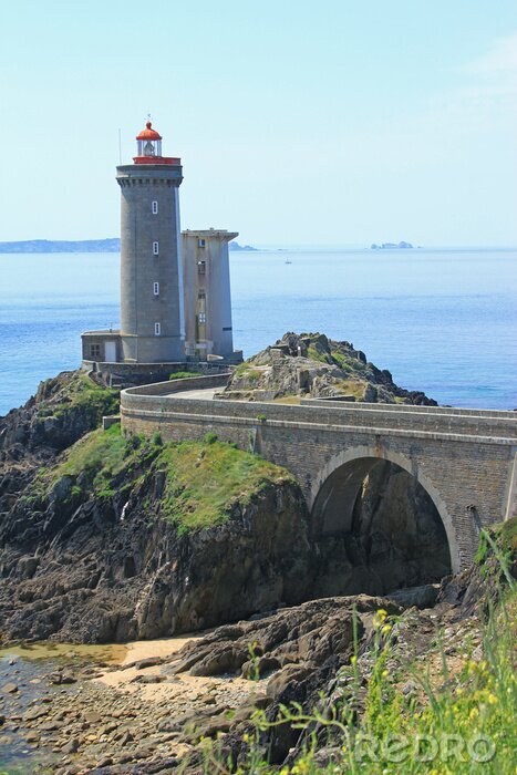 Papier peint  Pont près d'un phare
