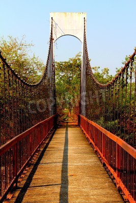 Papier peint  Pont rouge 3d