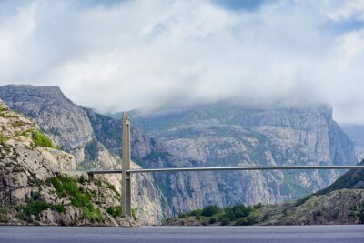 Papier peint  Pont sur un fjord