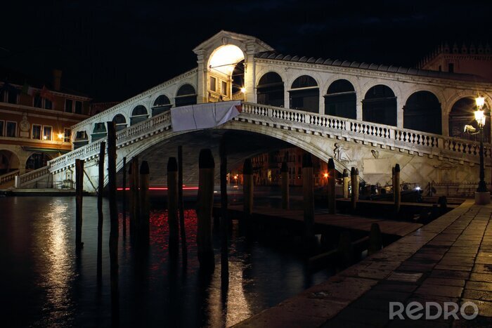 Papier peint  Pont vénitien la nuit