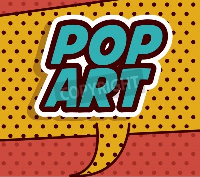 Papier peint  Pop art image avec inscriptions