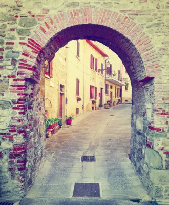 Papier peint  Porte médiévale d'une vielle ville
