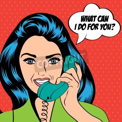 Papier peint  Portrait de femme avec un téléphone