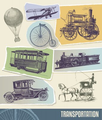 Papier peint  Poster automobile trains