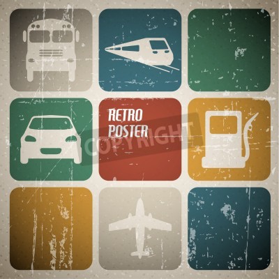 Papier peint  Poster avec un train automobile