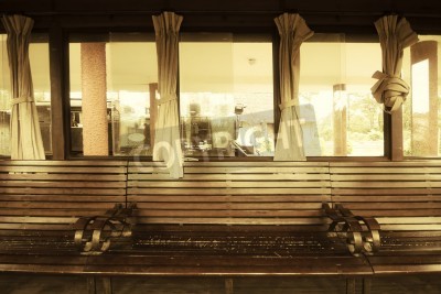 Papier peint  Quai désert style vintage