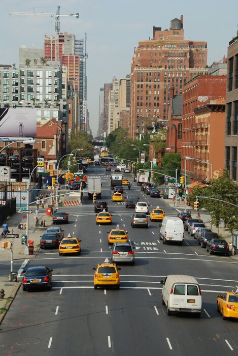 Papier peint  Quartier de New York avec des taxis