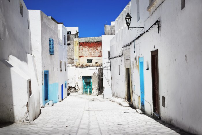 Papier peint  Quartier historique sous un ciel bleu