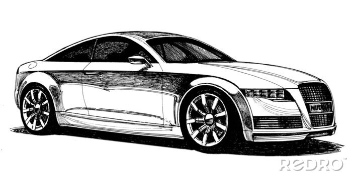 Papier peint  quatre places élégant voiture urbaine