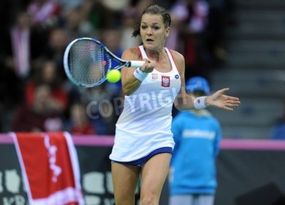 Papier peint  Radwanska en train de jouer une balle