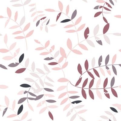 Rameaux scandinaves avec des feuilles dans les tons de rose