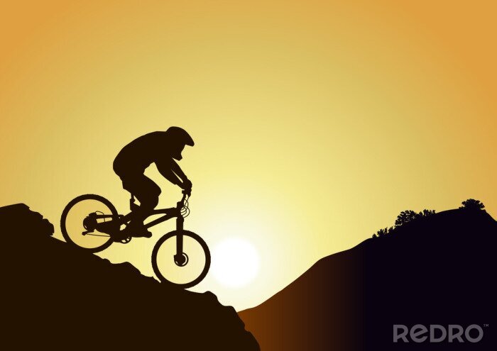 Papier peint  Randonnée à vélo dessin