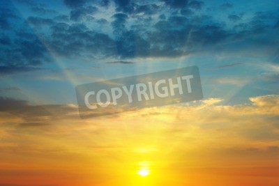 Papier peint  Rayons de soleil dans le ciel