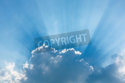 Papier peint  Rayons de soleil qui percent