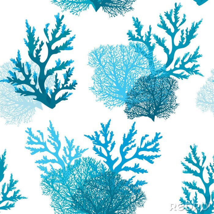 Papier peint  Récif corallien bleu