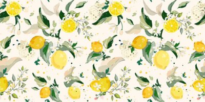 Papier peint  Récolte de citron