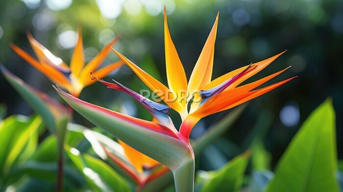 Papier peint  red and yellow flower