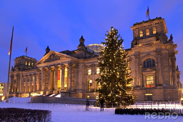 Papier peint  Reichstag à Berlin en hiver