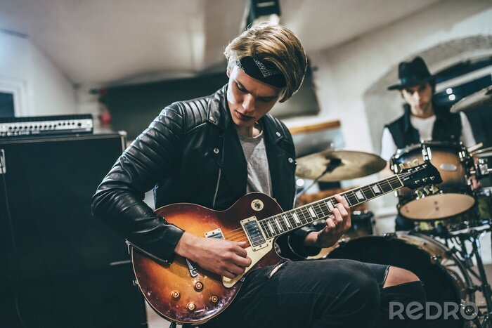 Papier peint  Répétition de groupe de musique