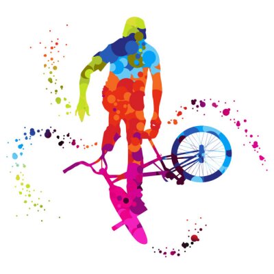 Papier peint  Représentation abstraite de cycliste