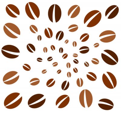 Papier peint  Représentation graphique de grains de café