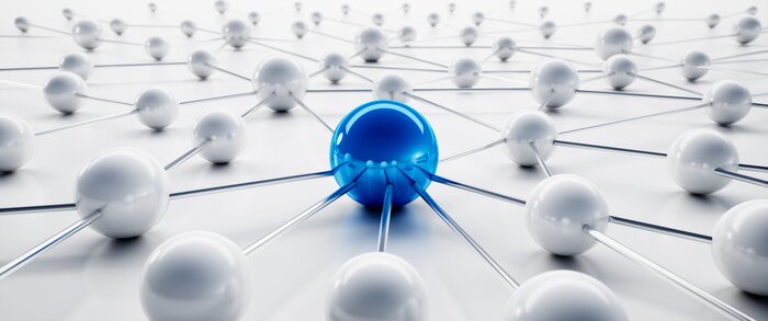 Papier peint  Réseau de sphères connectées