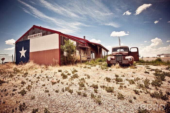 Papier peint  Restaraunt abandonné sur la route route 66 aux Etats-Unis