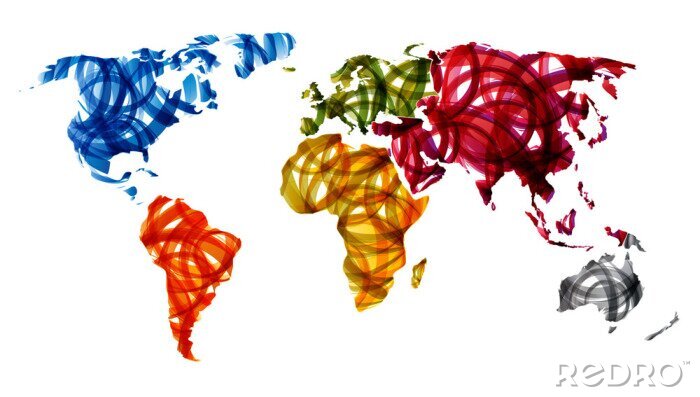 Papier peint  Résumé carte du monde