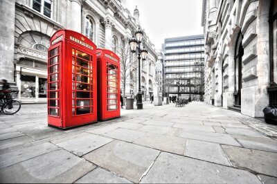 Papier peint  Rétro cabines téléphoniques à Londres