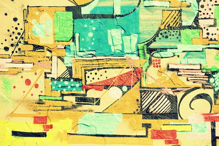 Papier peint  Rétro graffiti